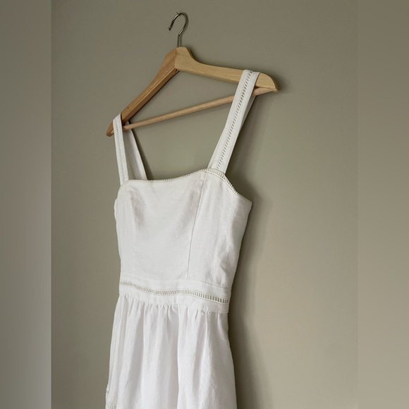 NEW Reformation Everett Linen Sleeveless Midi Dress White | US 0 UK 4 - Picture 13 of 16